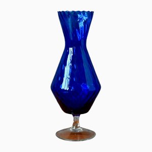 Bleu Diabolo Vase from Empoli, 1970s