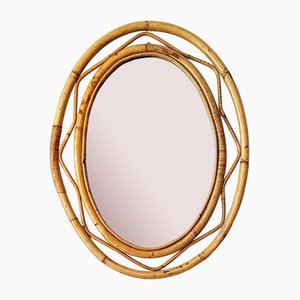 Specchio in bambù, anni '60