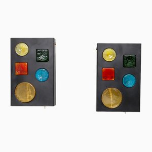 Lámparas de pared Objetos Alchemy Mid-Century de Raak Amsterdam, 1968. Juego de 2