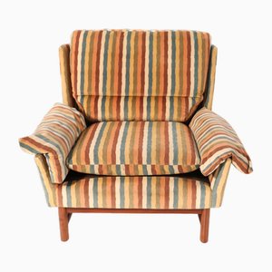 Fauteuil Club Mid-Century en Teck, 1970s