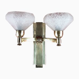 Large French Art Deco Wall Sconce, 1930s