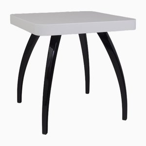 Petite Table Art Déco Noire et Blanche attribuée à Jindrich Halabala pour Up Závody, Ex-Tchécoslovaquie, 1940s