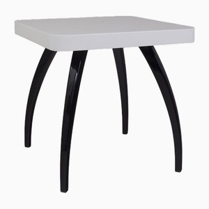 Small Art Deco Black and White Table attributed to Jindrich Halabala for Up Závody, Former Czechoslovakia, 1940s