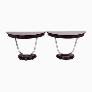 Art Deco Console Tables in Macassar, France, 1920s, Set of 2