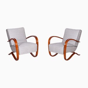 Set of H-269 Armchairs attributed to Jindrich Halabala for Up Závody, Former Czechoslovakia, 1930s