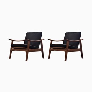 Chaises Spade en Teck dans le style de Finn Juhl, 1960s, Set de 2