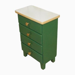 Small Green Hallway Chest of Drawers, 1930s