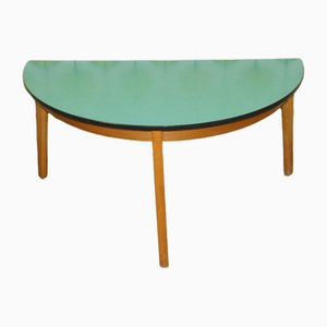 Demi Lune Console Table in Formica and Wood, 1950s