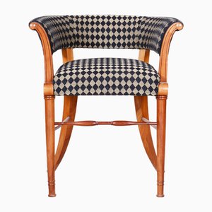 Biedermeier Armchair in Cherrywood and Ebony, Vienna, Austria, 1820s