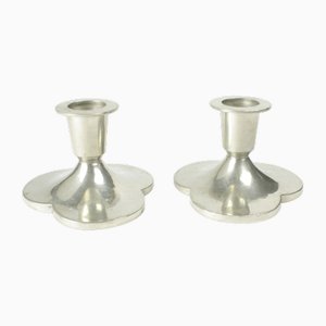 Candleholders in Pewter by Just Andersen, Set of 2