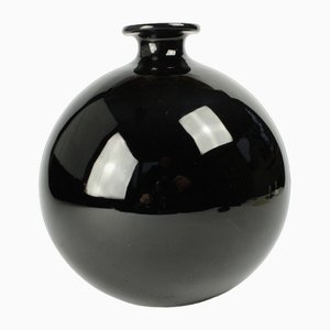 Art Deco Mouth Blown Glass Vase by Harald Notini for Pukeberg, 1920s
