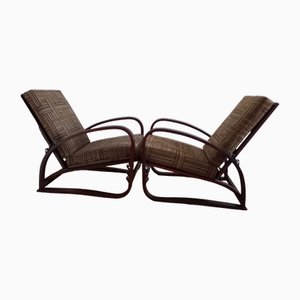 H70 Lounge Chairs by Jindřich Halabala for Up Závody, 1930s, Set of 2