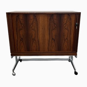 Mueble móvil vintage de madera, años 70