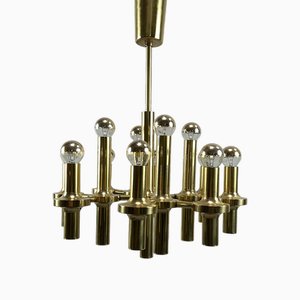 Lampada da soffitto Space Age dorata, Germania, anni '70