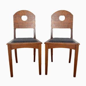Oak Side Chairs by Richard Riemerschmid for Deutsche Werkstätten Hellerau, 1900s, Set of 2