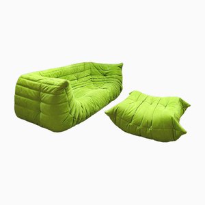 Togo Sofa and Ottoman by Michel Ducaroy for Ligne Roset, 1990s, Set of 2