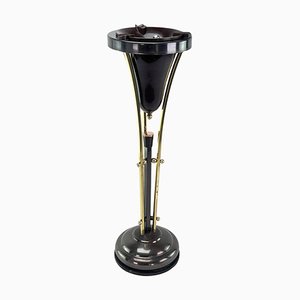 Art Deco Ashtray Stand in Brass and Bakelite attributed to Demeyere, Belgium, 1930s