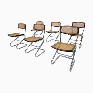 Chaises Mid-Century Moderne en Rotin, Italie, 1960s, Set de 6