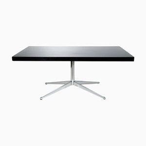 Schwarz lackierter doppelseitiger Schreibtisch von Florence Knoll, 1960er