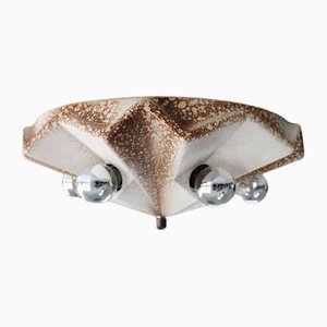 Space Age Flat Lava Sputnik Ceiling Lamp Carousel from Pan Keramik, 1970s