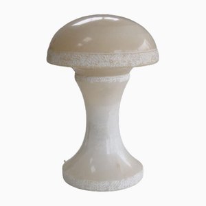 Lampada da tavolo Mid-Century a forma di fungo in alabastro, Italia, anni '60