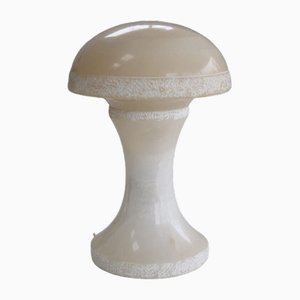 Mid-Century Alabaster Mushroom Table Lamp, Italy, 1960s