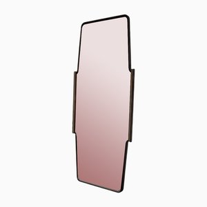 Mirror with Rectangular Frame in Walnut by Vittorio Dassi for Dassi, 1950s