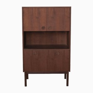 Highboard in Walnut Wood with Closed Containers and Display Door Unit by Peter Hvidt, 1960s