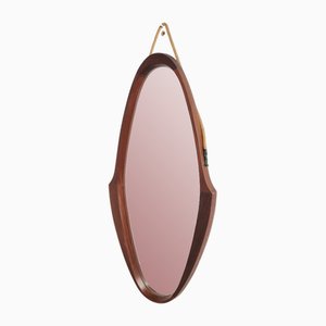 Mid-Century Italian Teak Mirror, 1960s