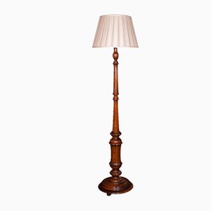 Lampadaire Victorien Écossais en Chêne, Lampe de Lecture, 1890s