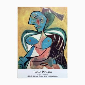 Pablo Picasso, Retrato de Lee Miller: Póster de la exposición original, 1988, Litografía