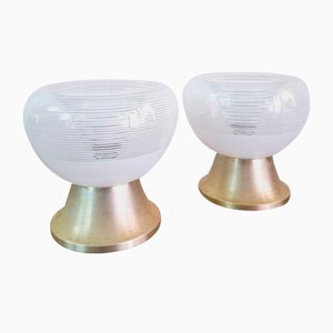 Lámparas de mesa de Murano era espacial italianas de Veart, años 70. Juego de 2