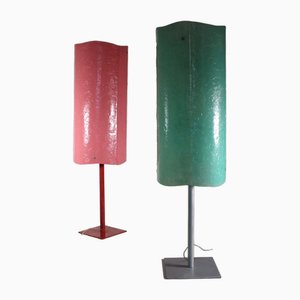Italian Resin Floor Lamps, 1980s, Set of 2