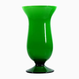 Vintage Italian Green Glass Vase, 1970s