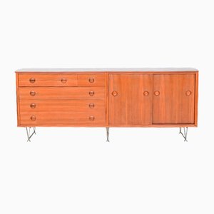 Credenza in noce e ottone di William Watting per Fristho, Olanda, anni '50