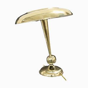 Lampada da tavolo in ottone attribuita a Oscar Torlasco per Lumi, anni '50