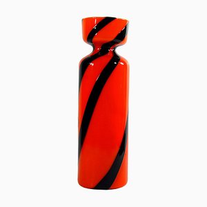 Vase en Verre Orange, Stelvia, Italie, 1970s