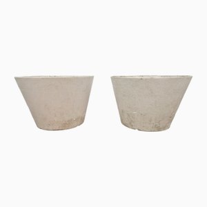 Concrete Planters, 1960s, Set of 2