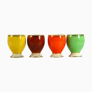 Art Deco Egg Cups from Cerom, Romania, 1930s, Set of 4