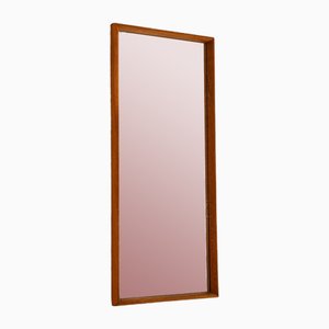 Miroir Vintage Rectangulaire avec Cadre en Chêne, 1960s