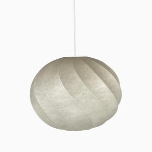 Mid-Century Cocoon Swirl Hanging Pendant Lamp, Germany, 1960s