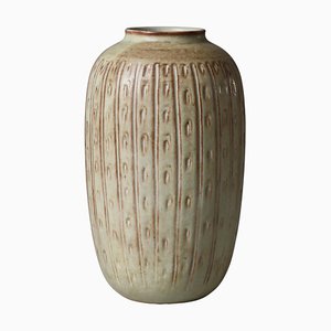 Dänische Moderne Steingutvase von Gerd Bøgelund für Royal Copenhagen, 1960