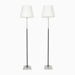 Floor Lamps by Carl Fagerlund for Orrefors, 1960s, Set of 2