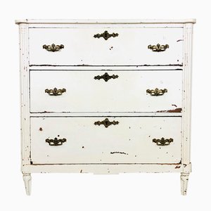 Vintage Chest of Drawers in White, 1930s