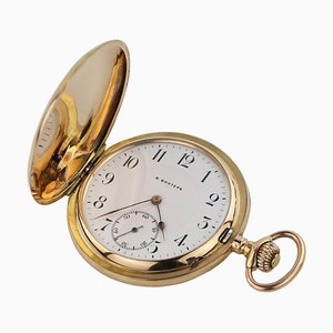 Reloj de bolsillo ruso de oro de F. Winter