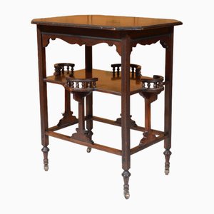 Walnut Table with Gallery Undertier, 1870s