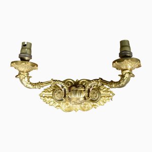 Gilt Brass Double Wall Sconce, 1900s