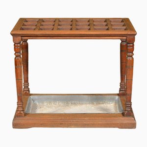 Großer viktorianischer Eichenschirmständer, 1870er