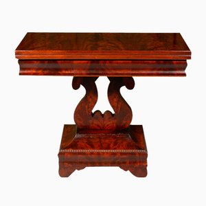 Mesa de té plegable estadounidense de caoba de J. Malburg, Filadelfia, década de 1840