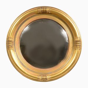 Large William IV Carved Gilt Wood and Gilt Gesso Convex Wall Mirror, 1835